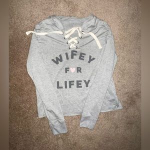 Wifey for Lifey lace to hoodie size S